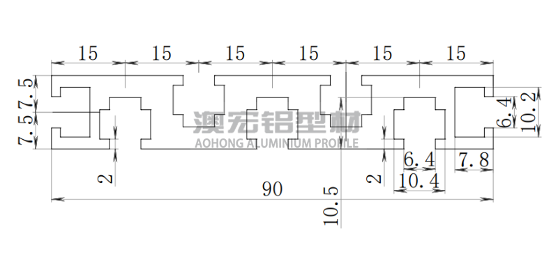 國標(biāo)1590工業(yè)鋁型材